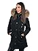 Produktbild SOVENTUS FASHION Damen Parka Jacke Echtfell Winterjacke Fell warm übergang schwarz Gr.2XL