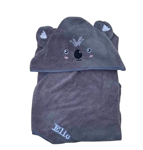 Generic - cape de bain animaux brodée/Cape de bain bébé personnalisée/Idée cadeau naissance personnalisé serviette de bain à capuche personnalisée