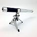 Executive Matte Black / Satin Chrome Metal Telescope in Tripod