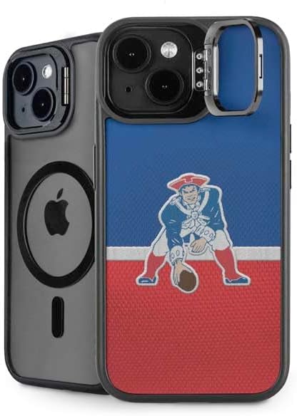 Skinit Kickstand Phone Case Compatible with iPhone 15 - Officially Licensed NFL New England Patriots Vintage Design