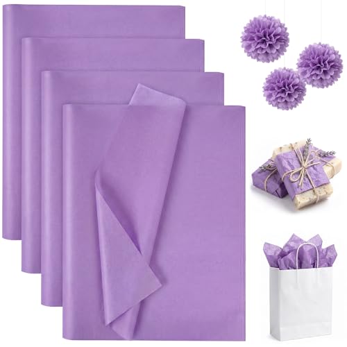 Image of Koogel 330 Sheets Light Purple Tissue Paper, 14 X 10 inches