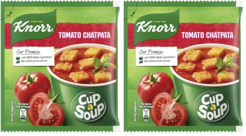 Image of Knorr Instant Tomato Chatpata soup 14.5g /14g /13.5g(weight may vary)| Cup a soup (Pack of 2)