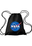 Bolsa de gimnasio monocromática, con impresión frontal del logotipo clásico de la Agencia aeronáutica y aeroespacial de EE. UU