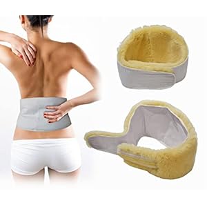 Lamsvel – NERENGORT rugverwarmer nierbescherming S – 3XL Large geel