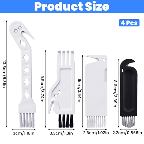 Image of 4 PCS Handheld Vacuum Cleaner Brush, 4 Styles Universal Dusting Brush, 2 in 1 Vacuum Roller Cleaning Tool for Sweeping Robot