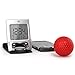 MARATHON Travel and Desktop Alarm Clock, White - 12 or 24-Hour Format, Indoor Temperature, Calendar Display, One-Touch Backlight - includes One AAA Battery