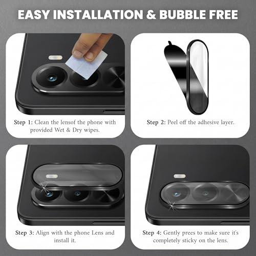 Image of FIRST MART Tempered Glass for Oneplus Nord CE 6 Lite 5G with Black Camera Ring Guard & Installation Kit | HD Clear Edge-to-Edge Screen Protector, Scratch Resistant, Case-Friendly | Pack of 1