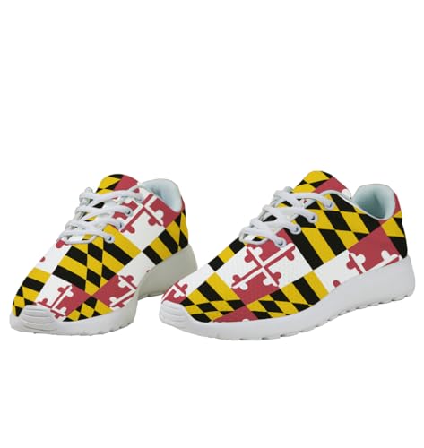 Maryland Flag Shoes for Women Men Trail Running Casual Fashion Sneakers Slip-on Tennis Shoes4