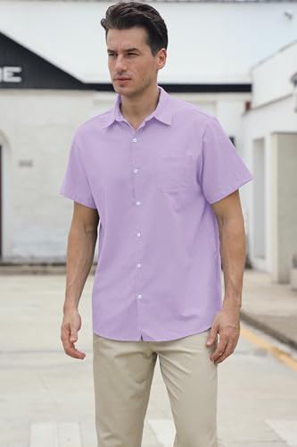 Image of SANGTREE Summer Button Down Shirts Cottn Tops for Men Women Boy Girl