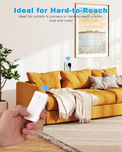 Image of Greencycle Remote Control Outlet Plug 2 Set,Detachable Wireless Wall Switch