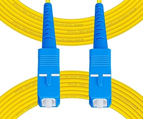 Fibergaga-0.5m(1.6ft) OS2 SC/UPC to SC/UPC Fiber Patch Cable Single Mode Fiber, Simplex, Length Option: 0.5M(1.6ft)-100m(328ft) 9/125µm 2.0mm Cable Diameter Fiber Optic Cable, OS1/OS2 Compatible