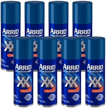 Arrid XX Extra Extra Dry Aerosol Antiperspirant Deodorant for Underarm Odor and Wetness Protection, Maximum Strength Protection, Regular Scent, 4 Ounce (Pack of 8)