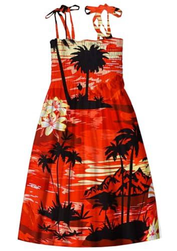 Image of SANGTREE Girls' Women's Summer Sundress Casual Smocked Floral Beach Holiday Dress, 18 Month - XL