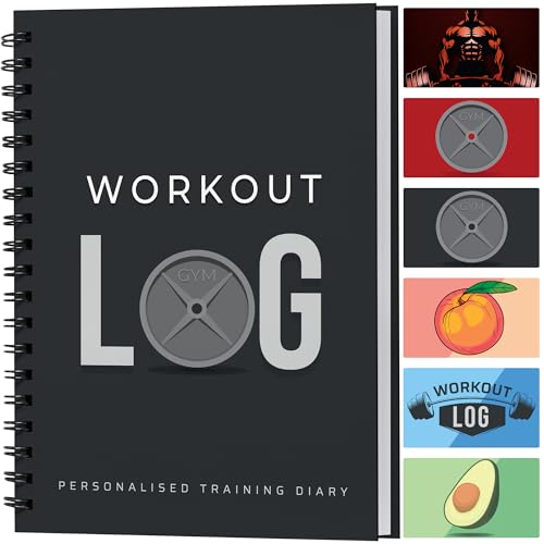 Workout Planner for Daily Fitness Tracking & Goals Setting - A5 Size, 6” x 8”, Charcoal Gray -...
