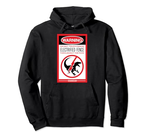 Sweat Jurassic World Do Not Touch Fence à capuche en coton premium