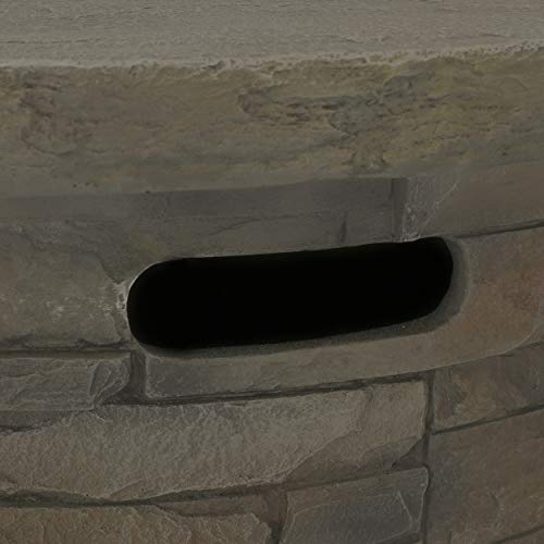 Christopher Knight Home Blaeberry Outdoor Circular Firepit, Natural Stone Finish #TOP6