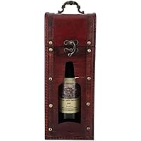Caja vino con asa, caja de madera para vino o champán, regalo