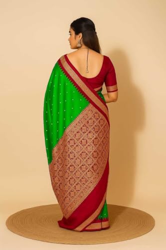 Image of NEW COLLECTION Women's Odisha Handloom Sambalpuri Pata Saree Temple Border Pasapalli Bomkai Buti Boyanika Design Saree Banarasi Soft Papa Silk Simple Ethnic Orissa Sari with Blouse Piece