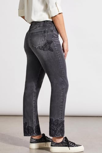 Tribal Women's Sophia Curvy Embroidered Straight Leg Jeans3