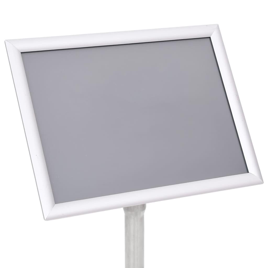 vidaXL Soporte de Pie para Carteles A4 Stand Panel Publicitarios Anuncios Promoción Ofertas Expositor Letreros Aleación de Aluminio Plateado