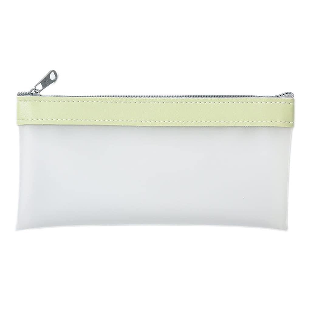 Fournitures Scolaires: Simple Coréen en Cuir Transparent et Pochettes Papeterie - Trousse à Stylo 3-Pack