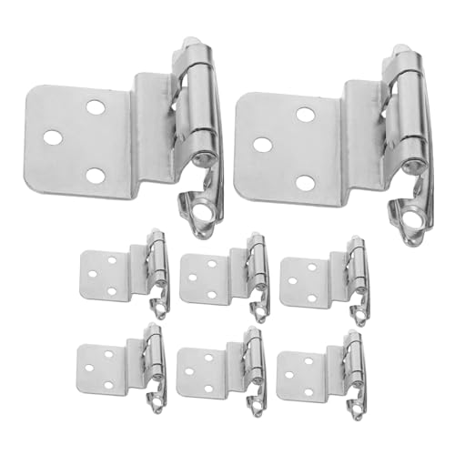 SOLUSTRE 8 piezas Bisagras Empotradas para Armario Cocina Cierre Automático Resistente al Desgaste Soporte Estable para Puertas Muebles