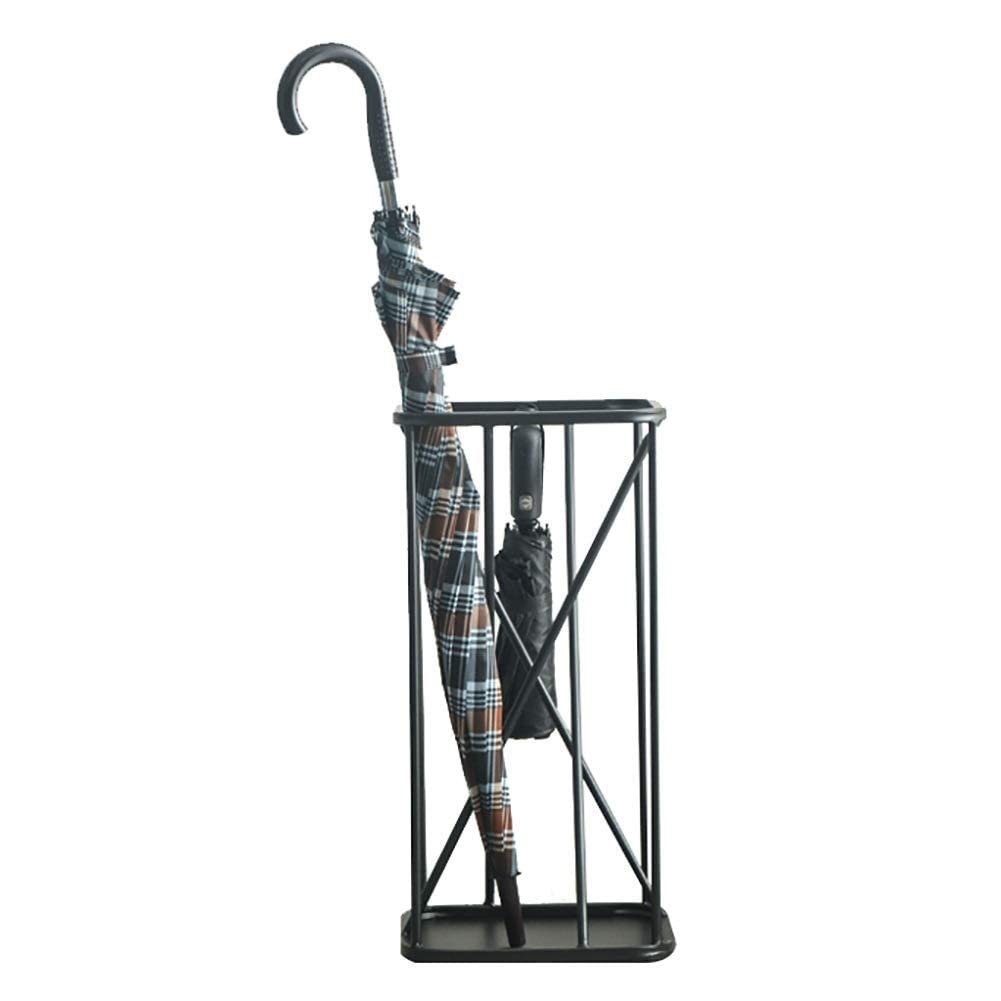 Porte-parapluie en métal noir LUNEZY pour entrée et petits espaces