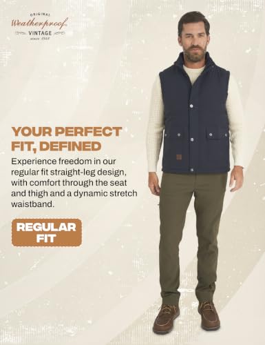 Image of Weatherproof Vintage Casual Hiking Pants for Men - Lightweight Stretch Travel Mens Work Pants with Utility Cargo Pocket