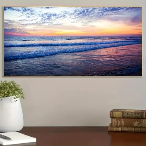 Toile de paysage de mer 75x150cm pour habiller un grand mur vide