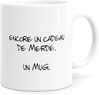 Luigi Collection Mug Humour Encore Un Cadeau de Merde Tasse Message Drôle. Idée Cadeau Original Ami, Collègue Amoureux Couple Frère Soeur Anniversaire Noël. Dino Mugs Le Sourire dès Le Réveil.