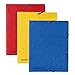 Produktbild Original Falken 3er Pack Premium Einschlagmappe. Made in Germany. Aus extra starkem Colorspan-Karton mit 3 Innenklappen DIN A4 mit 2 Gummizügen farbig sortiert Sammelmappe Dokumentenmappe
