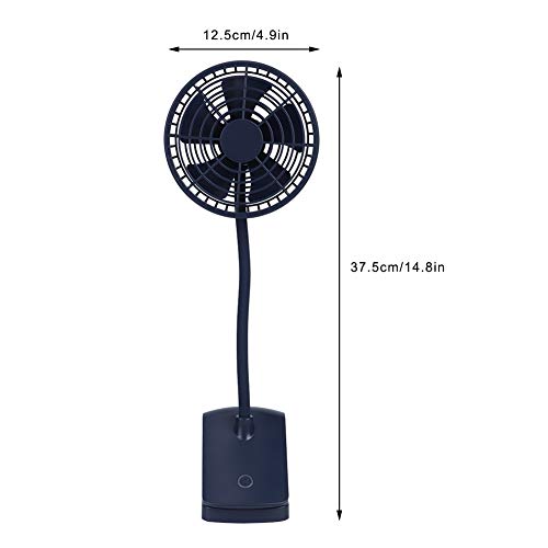 Ventilador de escritorio duradero en material ABS con diseño compacto azul 4