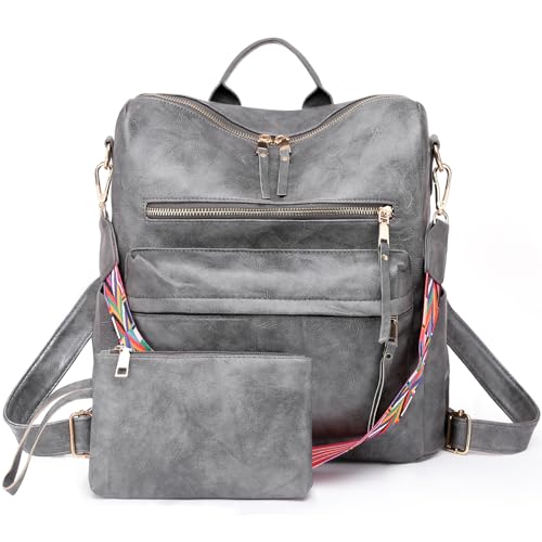 Image of Women's Fashion Backpack Purse for Women Leather Multipurpose Design Ladies Shoulder Bag Travel bag Satchel Handbags