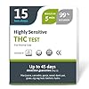Exploro Highly Sensitive at Home Marijuana Drug Test Kit, THC Drug Test Kit Marijuana/Weed, THC Drug Test Urine, Easy Home Drug Test Marijuana/THC Substance Abuse, 15 THC Test Strips/Sticks, 50 ng/ml