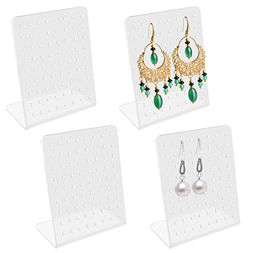 inherited 4pcs boucles d'oreilles présentoir vitrine, bijoux boucles d'oreilles bijoux présentoir présentoir Avec 72 trous pour 36 paires de boucles d'oreilles Cover