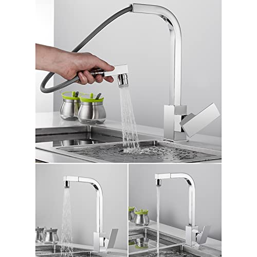 Robinet de cuisine extractible resout le manque d'espace evier