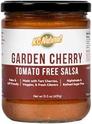 KC Natural - Garden Cherry Tomato Free Salsa - Nightshade Free - Paleo and AIP Friendly - 15.5 oz