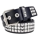 Ceinture cloutée en alliage:Notre ceinture cloutée en alliage est décorée de rivets argentés, le style punk ajoutera une touche de fraîcheur à votre tenue, convient aussi bien à un usage quotidien qu'à une soirée
