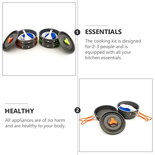 BESPORTBLE Kit de confusão de utensílios de cozinha leve para mochilão, conjunto de utensílios de co