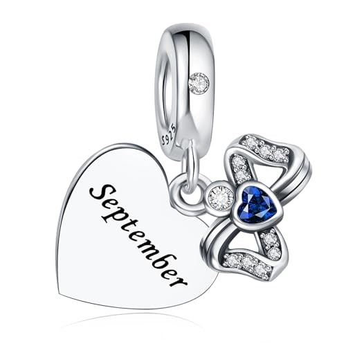 Birthstone Charms 925 Sterling Silver Charms Fit Pandora Charms Bracelet Fit Wife Mother's Day Christmas Birthday Gift