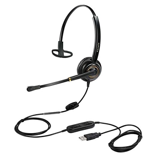 USB Headset with Microphone Noise Cancelling and Volume Controls, Computer Laptop Headphone with Voice Recognition Mic for PC UC Softphones Teams Business Skype Zoom Conference Calls Online Course etc