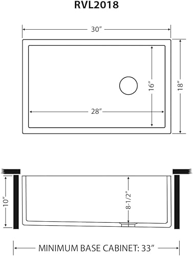 Miniatura 7 de Ruvati RVL2018WL - Fregadero de cocina 300in color blanco