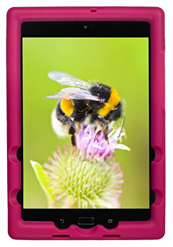 Bobj Rugged Case for ASUS ZenPad Z8S, P00J - BobjGear Custom Fit - Patented Venting - Sound Amplification - BobjBounces Kid Friendly (Rockin' Raspberry)