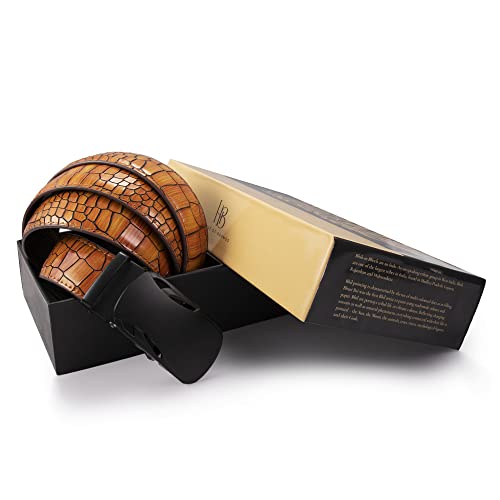 Image of BANGE Mens Genuine Leather Belt with Limited Edition Buckle (a House Of Brands Company design) (658 CBL CBR CRE)