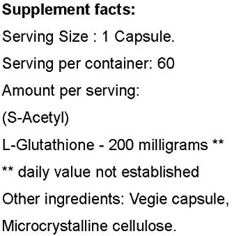 Miniatura 2 de S-acetil L-glutatión 200 mg  60 VCaps  Sin OMG  Sin soja y sin gluten