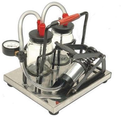 Rkdent Manual Suction Machine Foot Operated Double Jar
