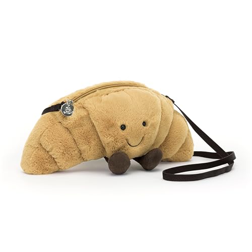 Jellycat Amuseables Croissant Plush Bag, 10.5 inches - Crossbody & Shoulder Purse - Fun & Unique Handbag