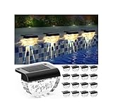 Melunar 16 Pack Solar Deck Lights Outdoor, Solar Step Lights Waterproof for...