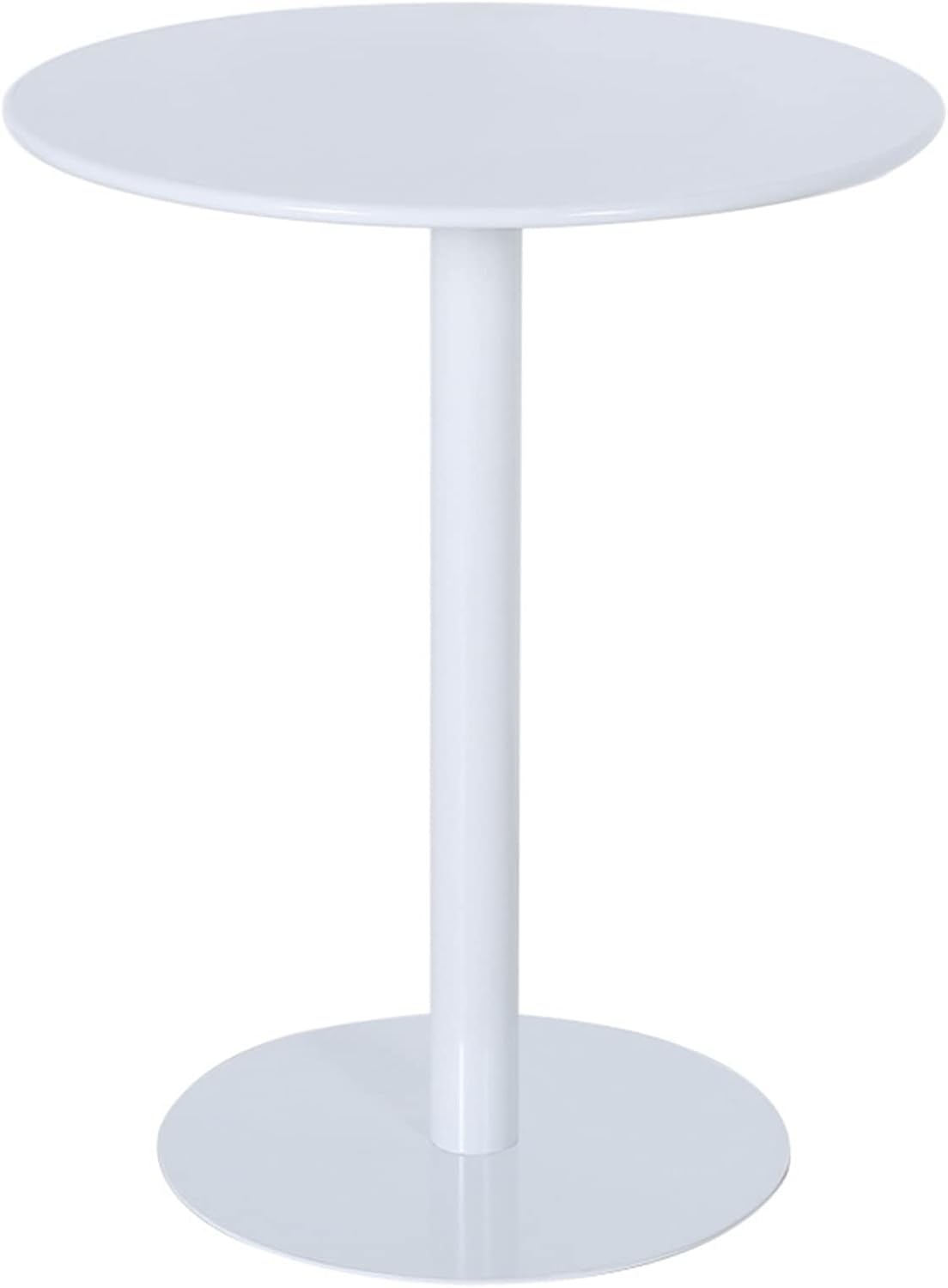 Round Bar and Pub Table, Iron Top Modern Style Standing Circular Cocktail Table Suitable for Living Room, Restaurant Bistro Table (Color : Bright White, Size : Dia 40.5cm(16"))