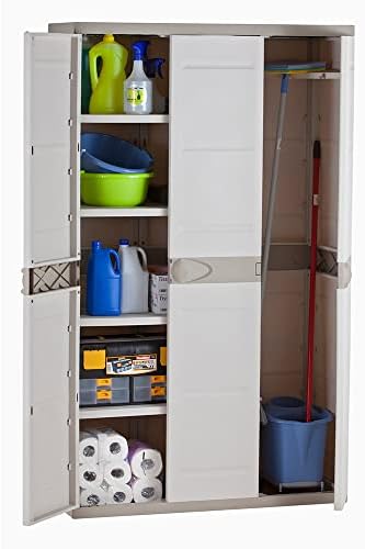 Plastiken Titanium Cabinets, Plastic, Beige, 105x44x176 cm